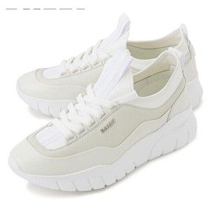 BALLY bIKKI Sheepskin Plain Leather Logo Sneakers White BNWB